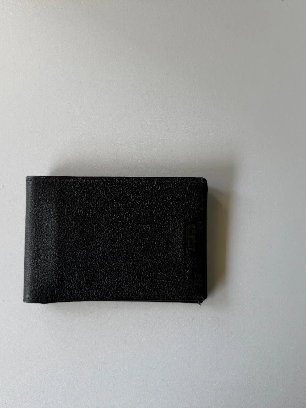 TUMI Nassau Black Leather Bifold Wallet